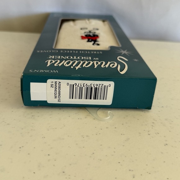 Sensations by Isotoner Womens Stretch Fleece Gloves Cream Mannequin One Size New - Picture 6 of 7